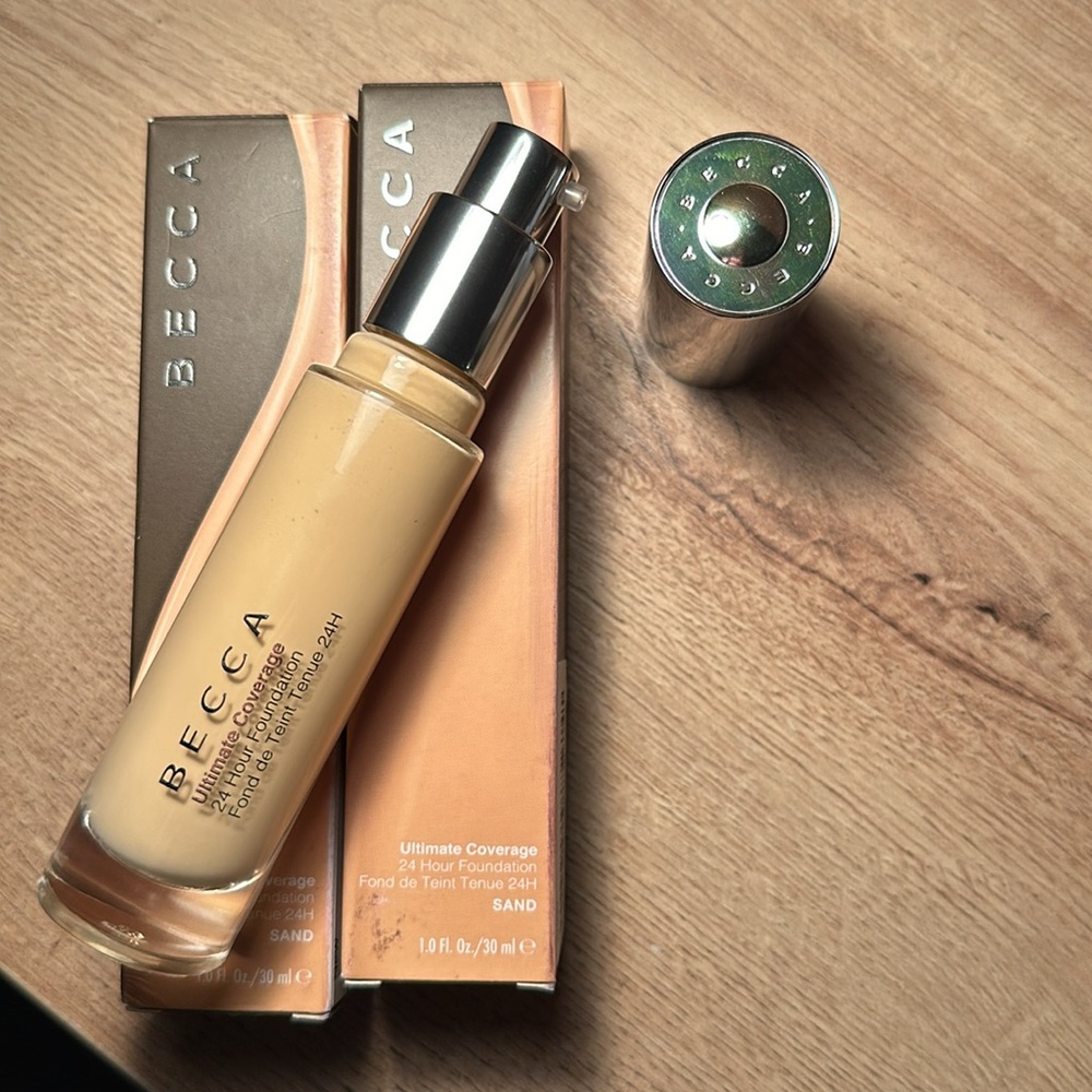 Becca Ultimate Coverage 24 Hour Foundation Bundle Set Of Two In Color Sand 1oz - Picture 11 of 11